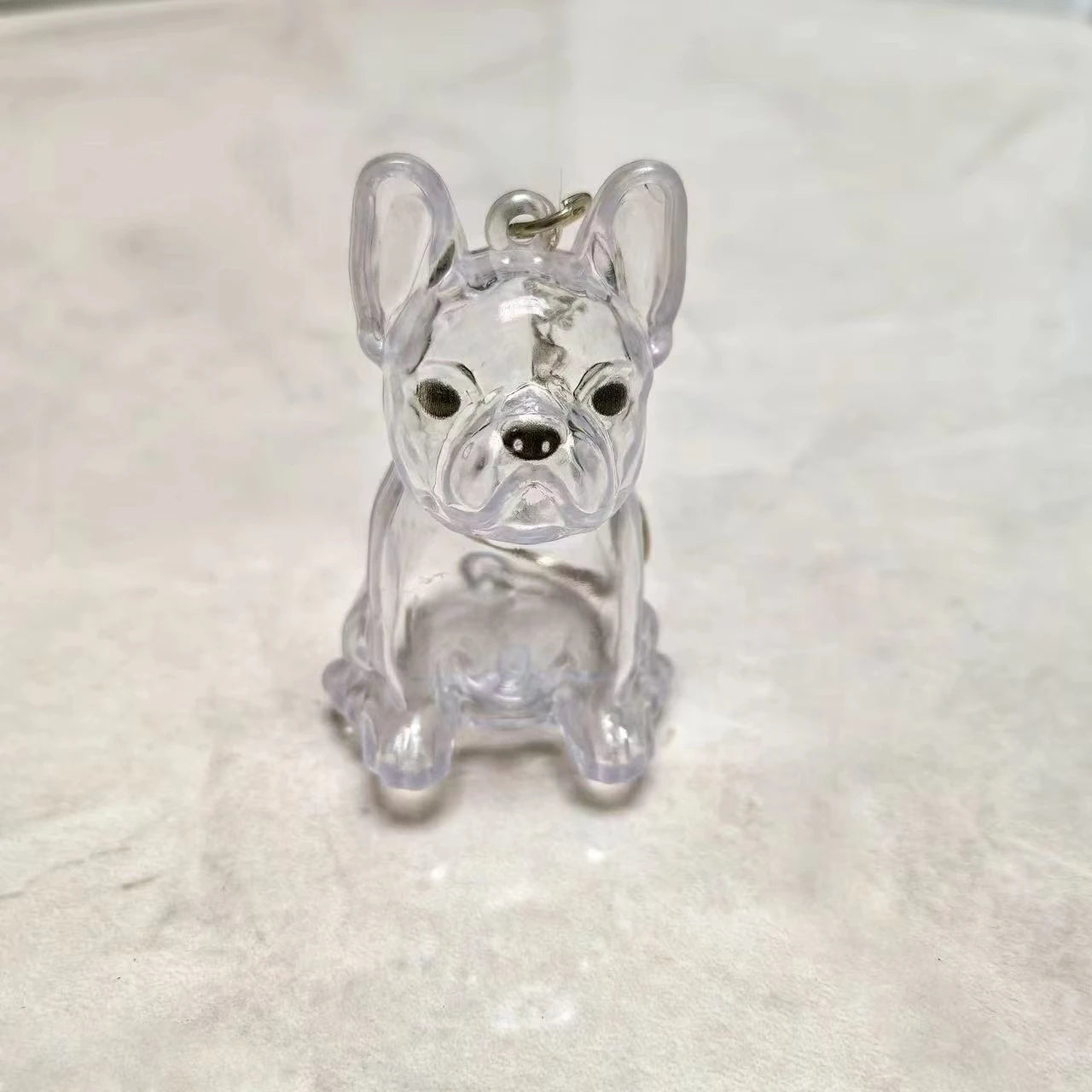 Lovely Dog Hair Storage Keychain Pendant for Bags, Couples Car Keys, Unique Jewelry Souvenir Gift Decoration Accessories Set