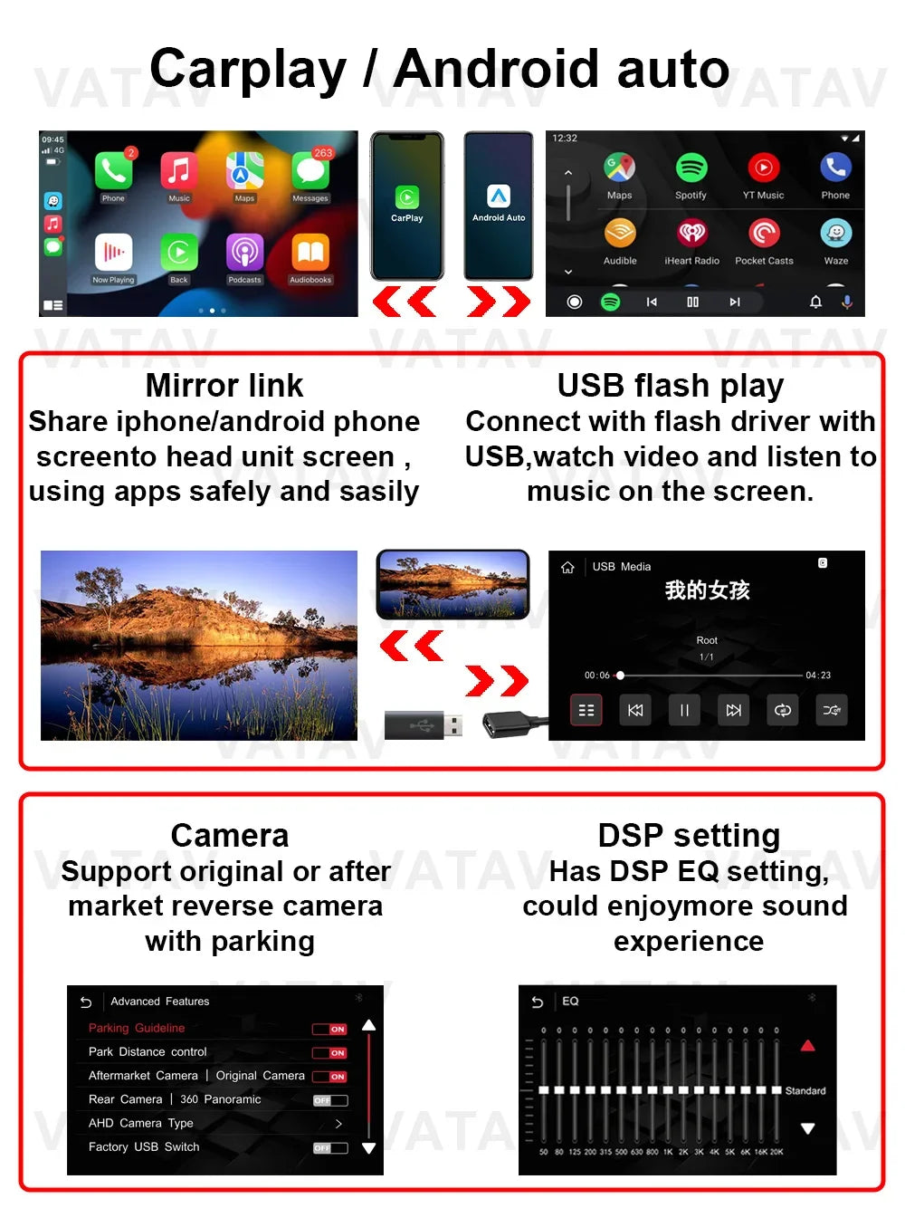 Screen Update wireless CarPlay AndroidAuto Retrofit Kit for Porsche 911 Cayenne 718 Panamera Macan with PCM 3.0 3.1 4.0 System
