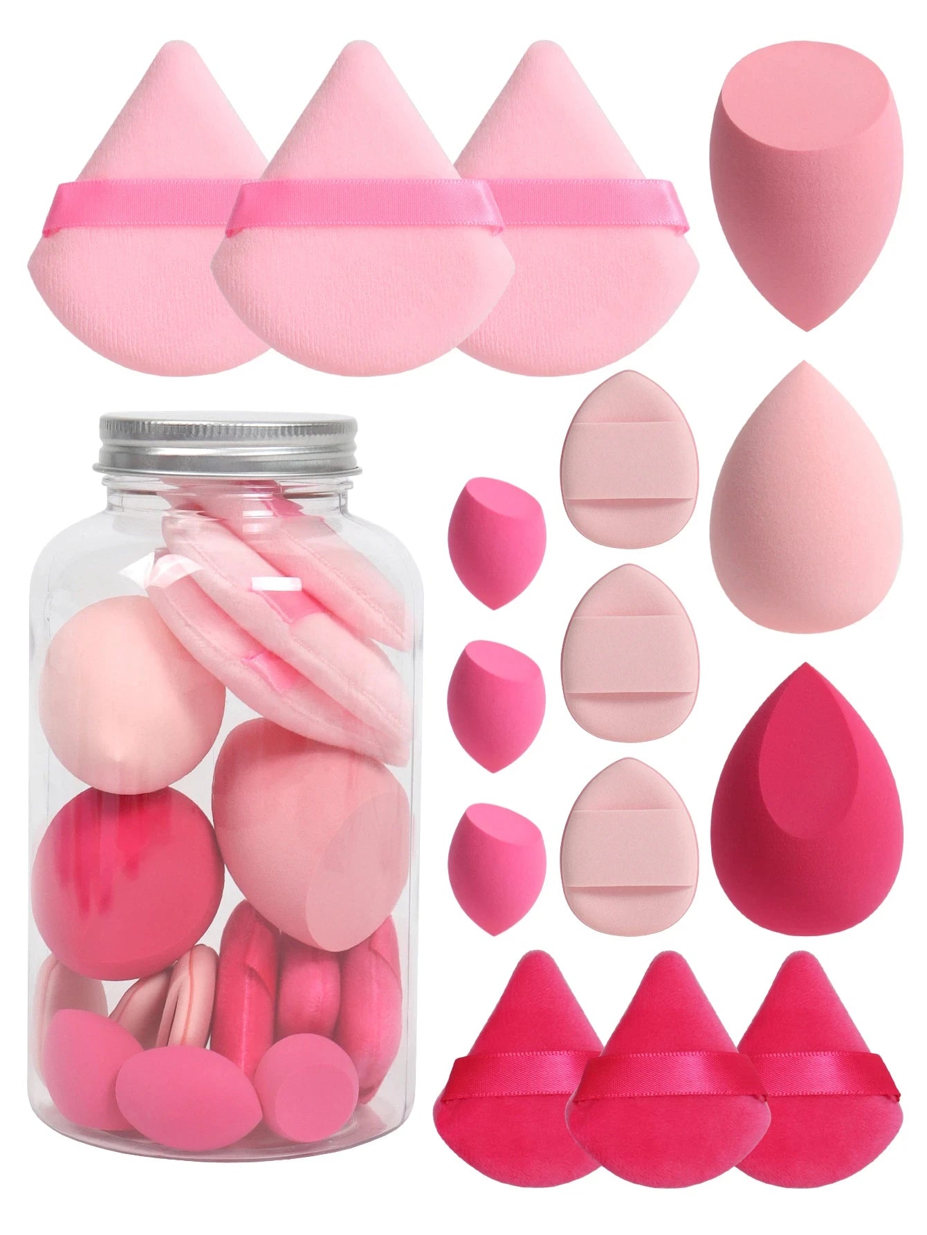 Makeup Sponge Set - 12/15 Pcs Blending Beauty Tools