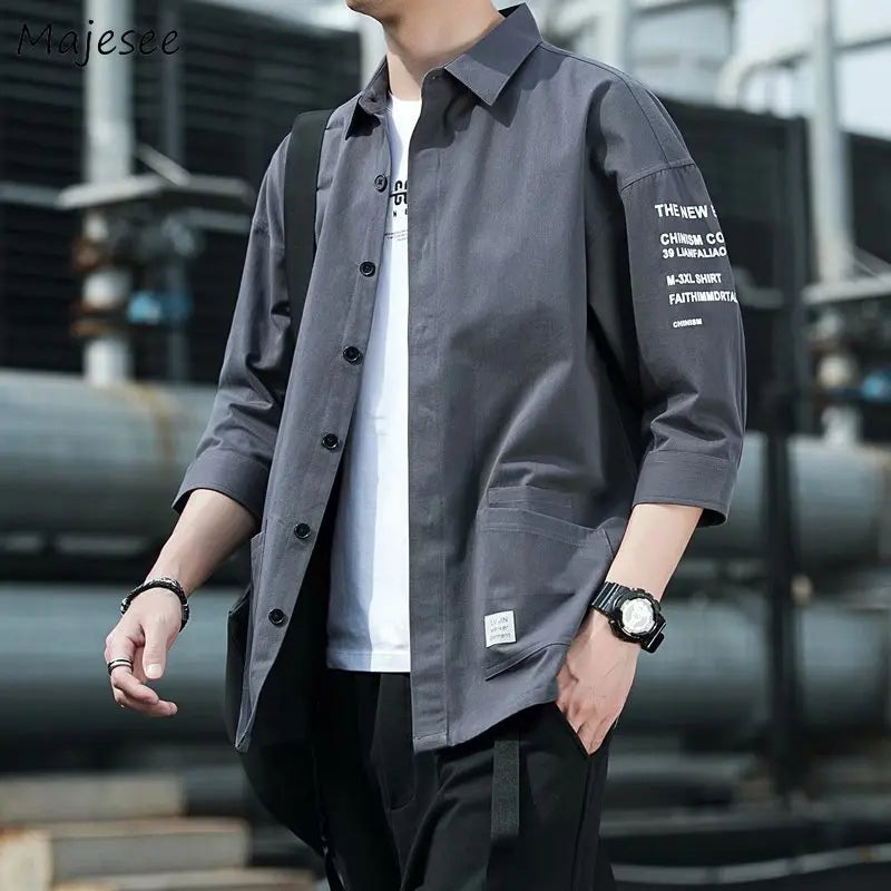 Men's Streetwear Shirt — Harajuku Korean Summer Casual Top