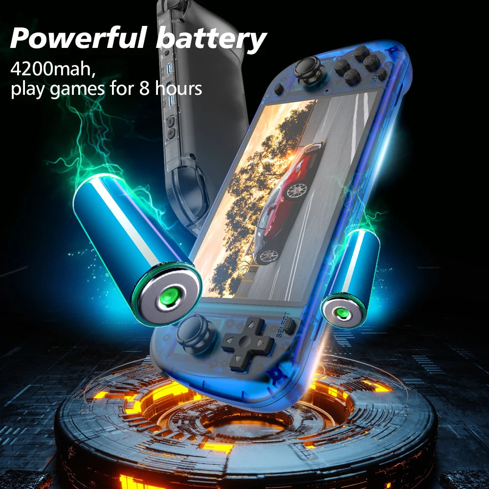 New R50S Retro Handheld Game Console 5.1 Inch Large Screen Linux System 854*480 4200mAh Video Gaming Player Boy Gifts