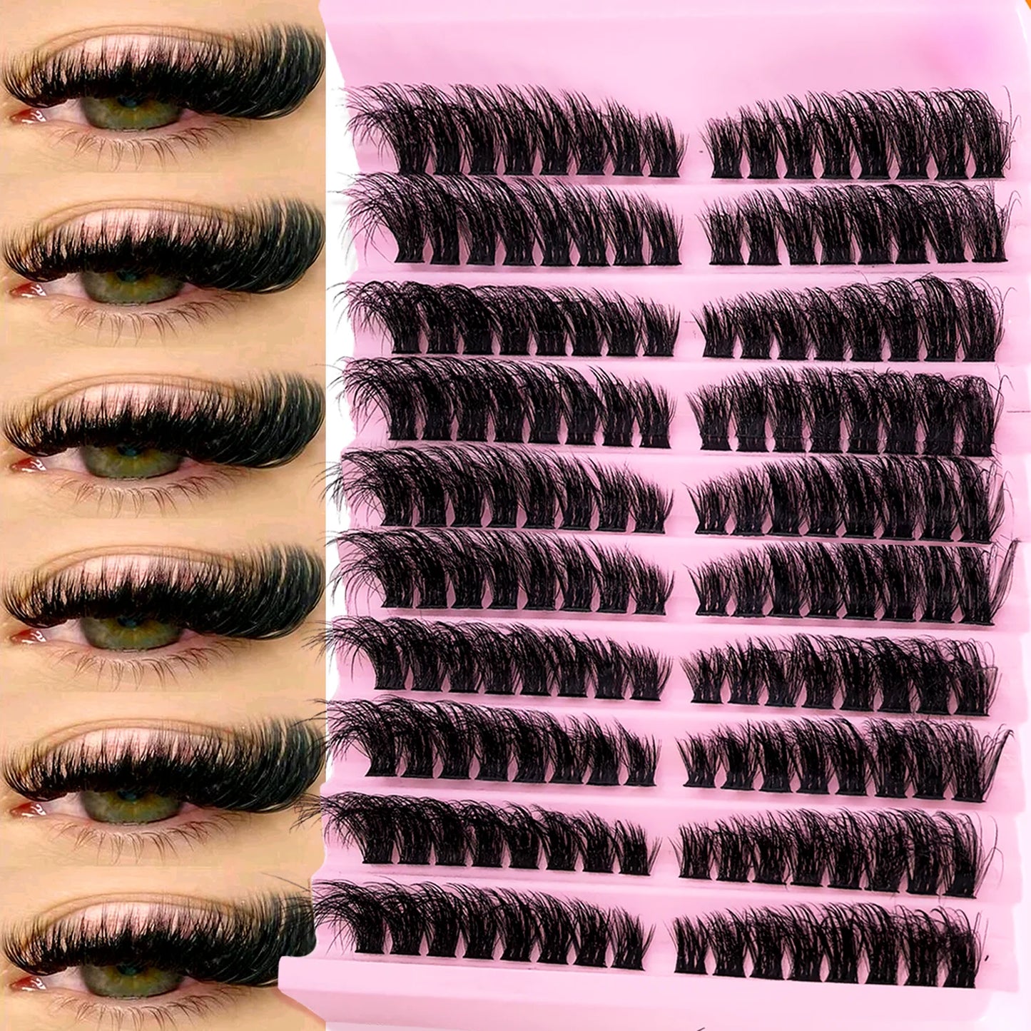 Mixed Tray Individual Cluster Lashes - 160pcs Natural Look