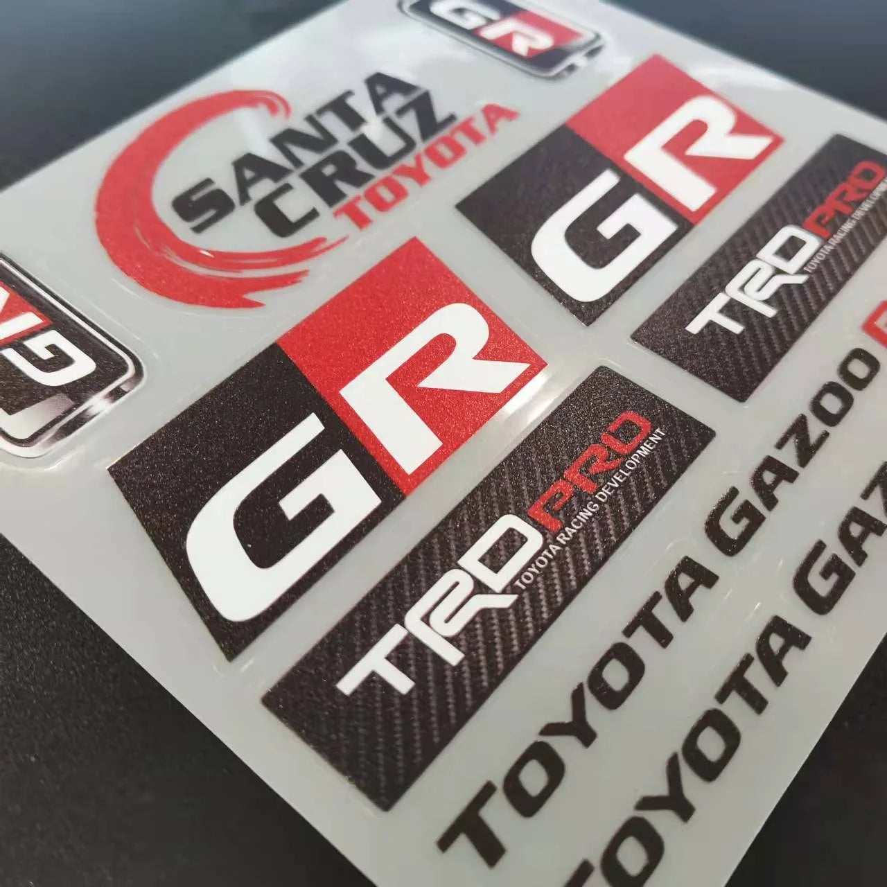 Car Decoration Stickers Reflective Waterproof Stickers Racing Decals For Toyota Yaris GR GAZOO Racing Logo Auris Pruis RAV4 TRD