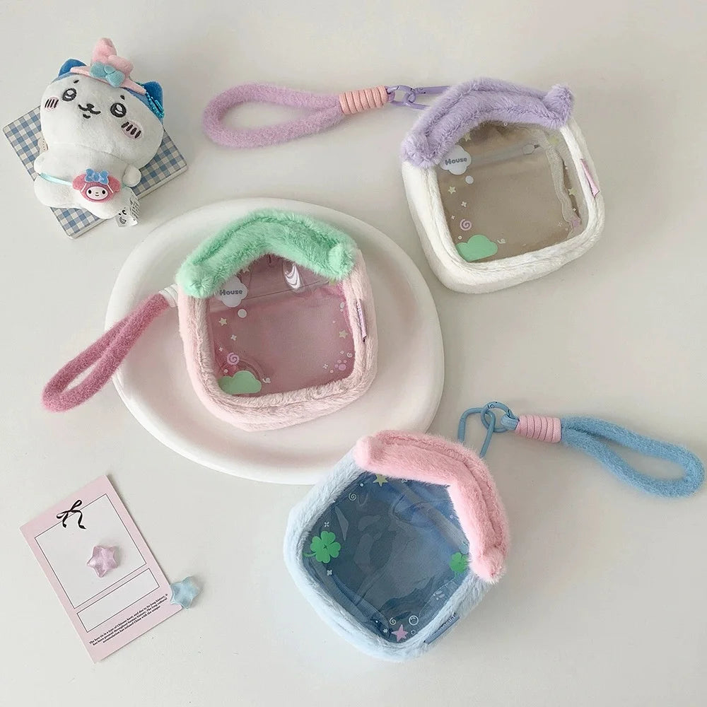 Cartoon Plush Diaper Bag Student Dollhouse Storage Bag Anime Doll Cotton Doll Display Hanging Bag Pain Bag