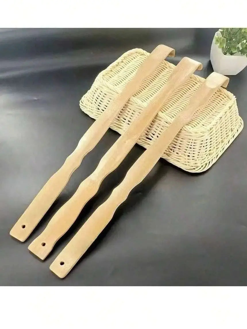3 Pcs Strong Back Scratcher,Self-Massager Therapeutic Bamboo Wooden Back Scratchers For Scratching Itches,long handle Scratch