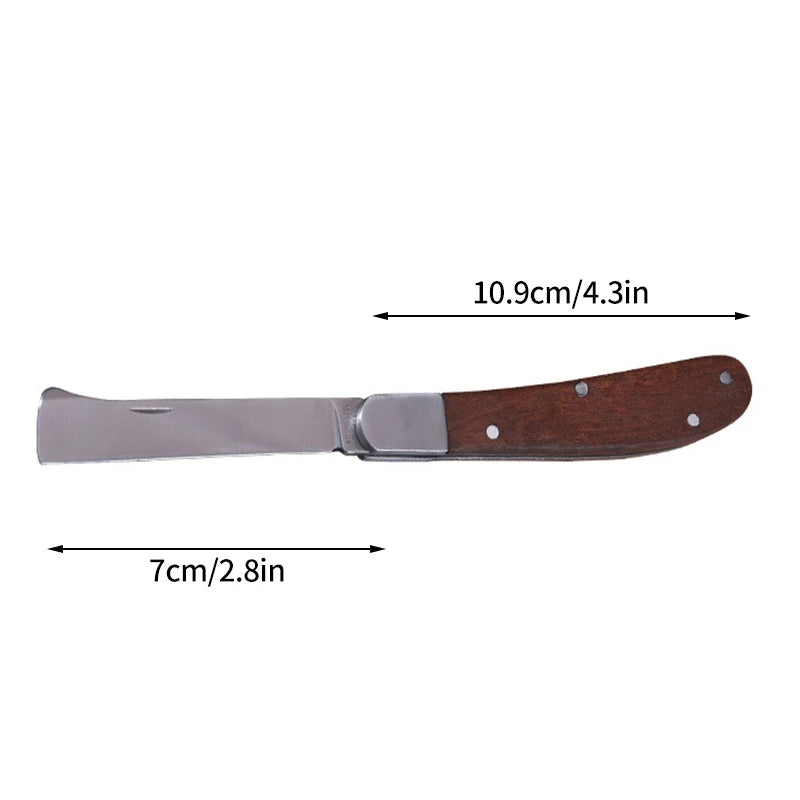 Folding Grafting Scissors Gardening Tool Stainless Steel Grafting Knife Hand Tool Outdoor Multi-functional Cutting Trim Supplies
