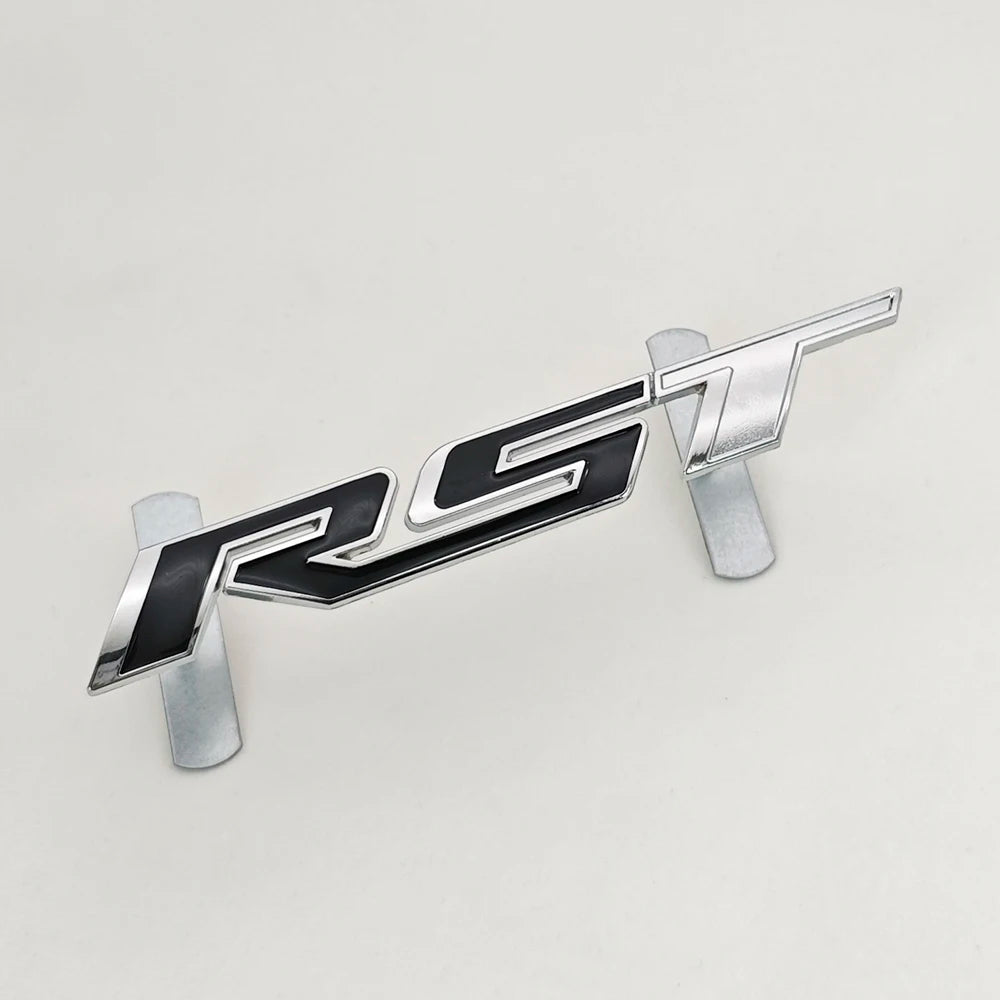 3D Metal Car Sticker RST Logo Front Grill Emblem Trunk Fender Badge For Chevrolet Tahoe Silverado Suburban Colorado Accessories