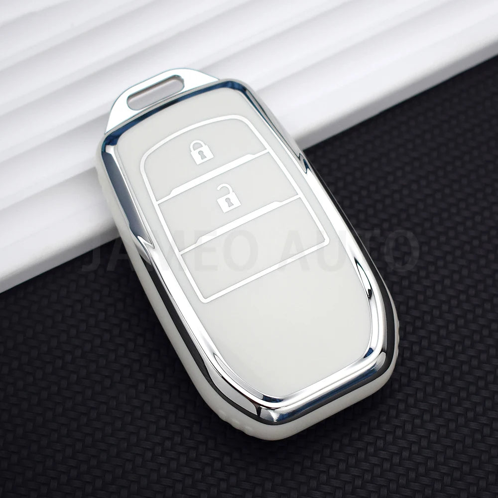 Anti-Scratch TPU Car Key Case For Toyota Yaris Cross Hilux Innova Fortuner Camry Land Cruiser 200 300 Prado Crown TLK 200 Cover