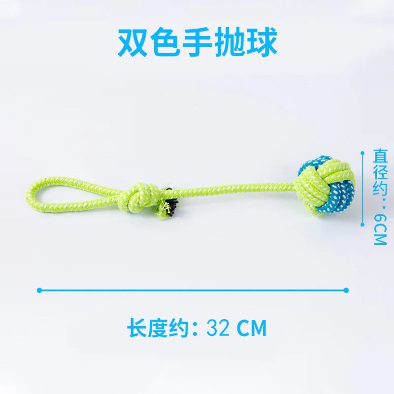 Knotted Cotton Rope Dog Toy Set - Tug & Chew Toys, 5 Styles - photo 12