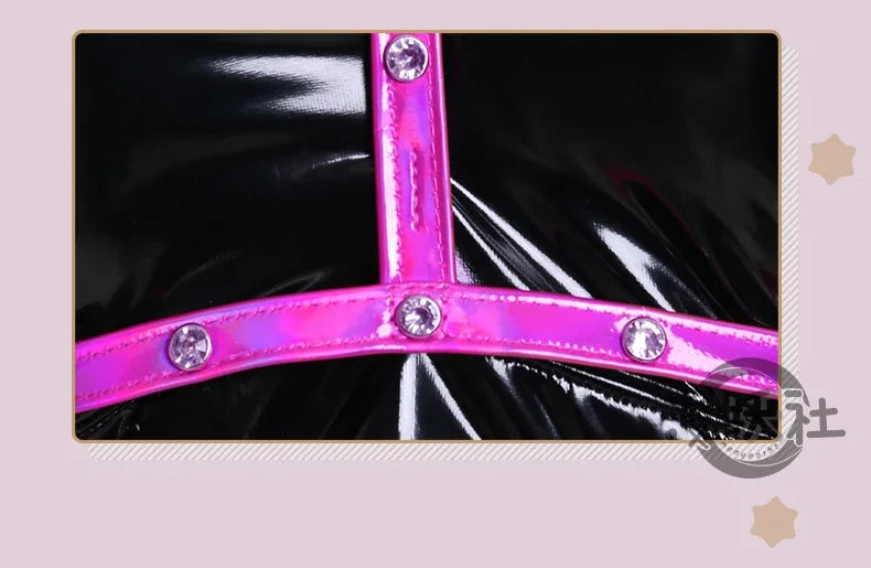 Anime Miku Rabbit Cosplay hole Black Leather Bunny Girl Sexy Cute Halloween Cosplay Costume Headdresses Clothes Bows Girl Wig