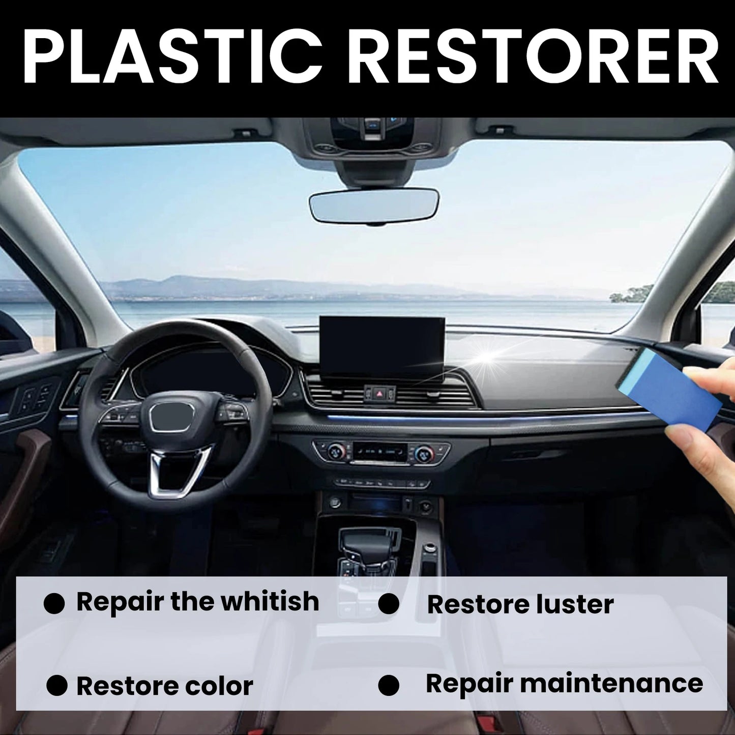 Homonth Nano Plastic Restorer Car Interior Seat Instrument Panel Instant Decontamination Polish Maintenance Cleaning Agent