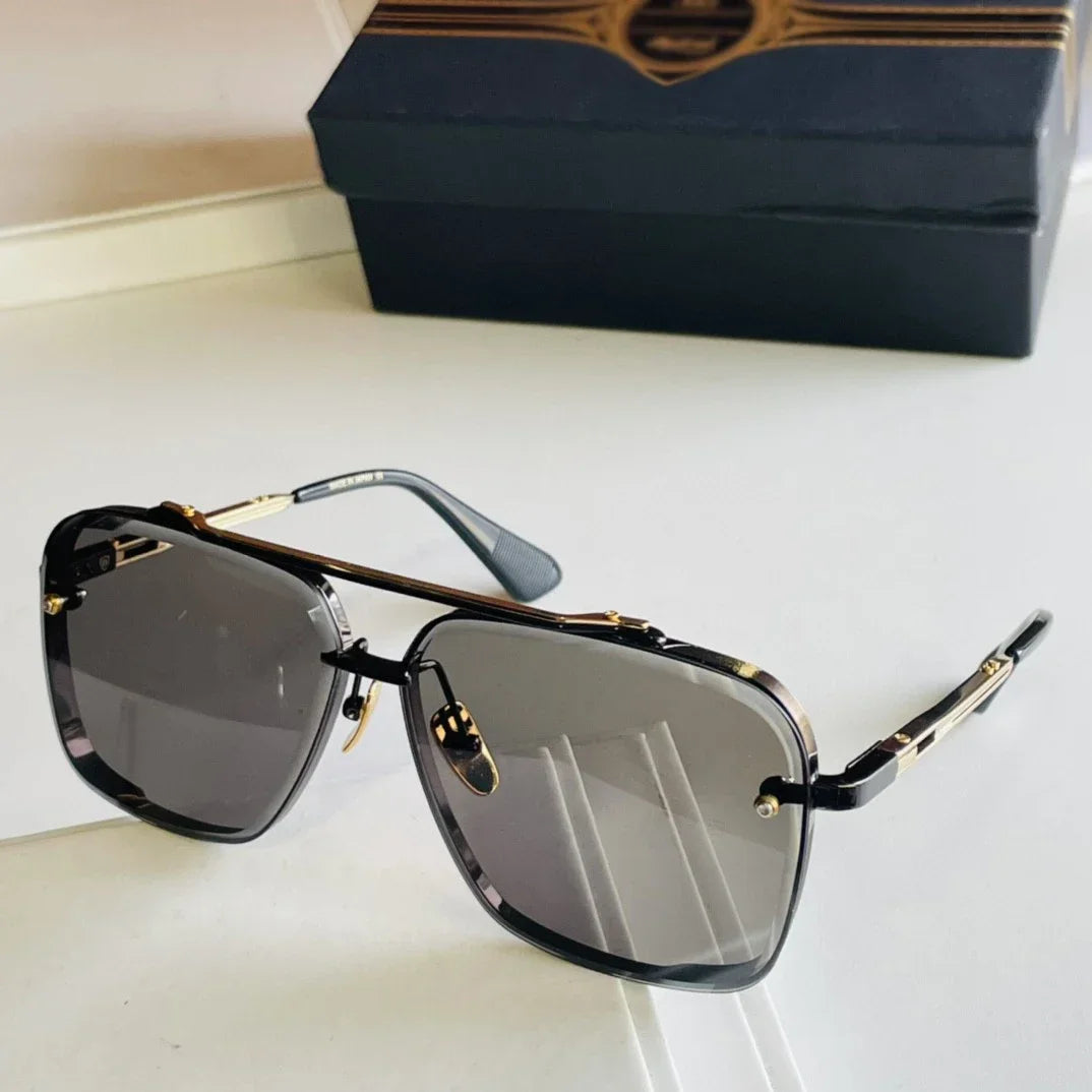 ADITA Unisex Sunglasses — Titanium-Style Frame, Boxed