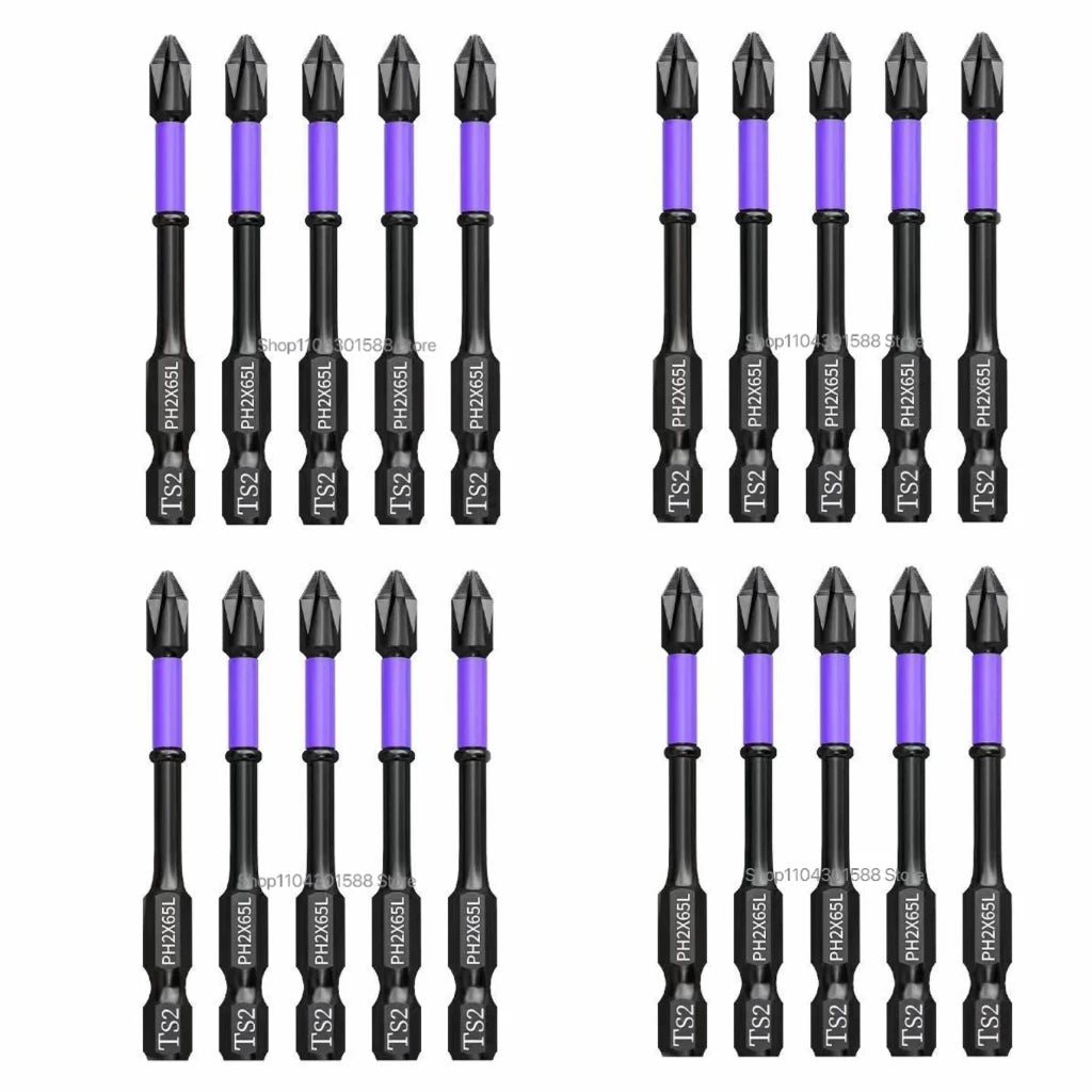 PH2 Impact Driver Bit Set 5-60PCS – Magnetic Cross Screwdriver Alloy Steel Non-Slip Drill Bits