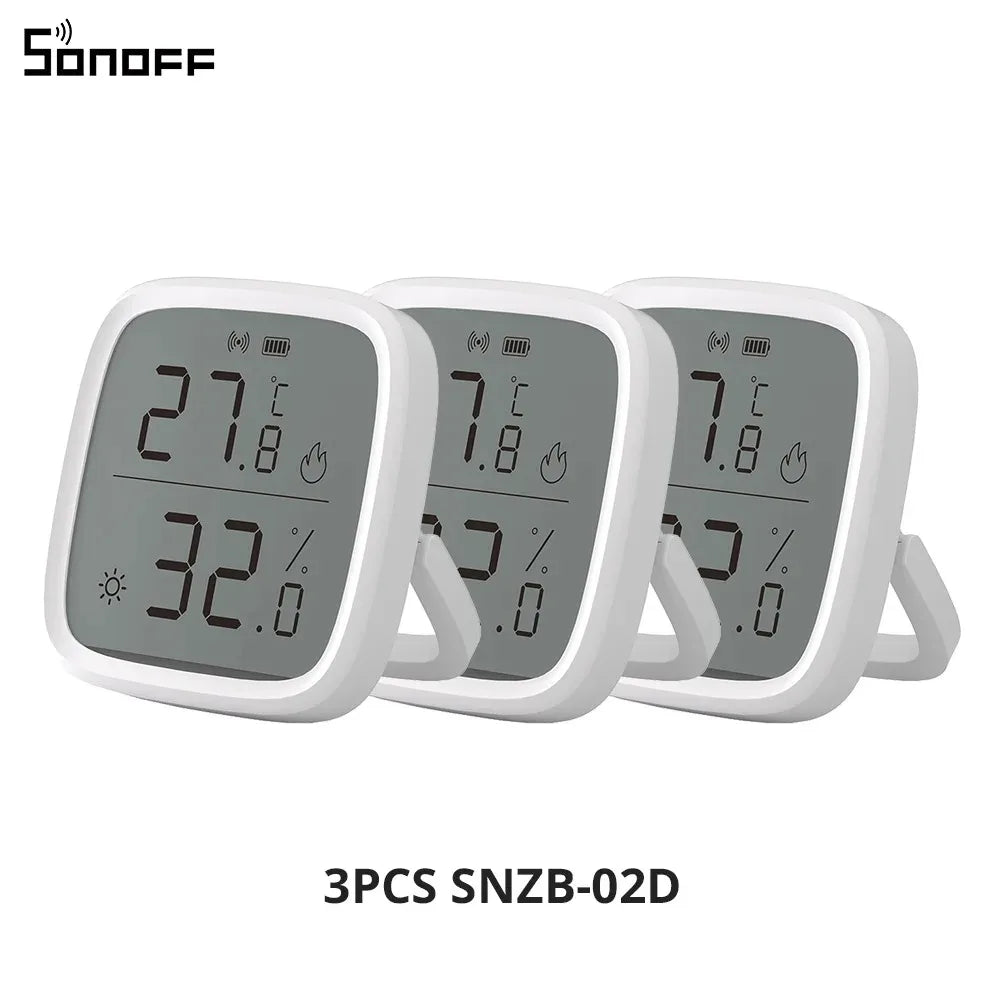 SONOFF SNZB 02D Zigbee Temperature Humidity Sensor SNZB-02D with LCD Screen for EWeLink SONOFF ZigBee Bridge Alexa Alice