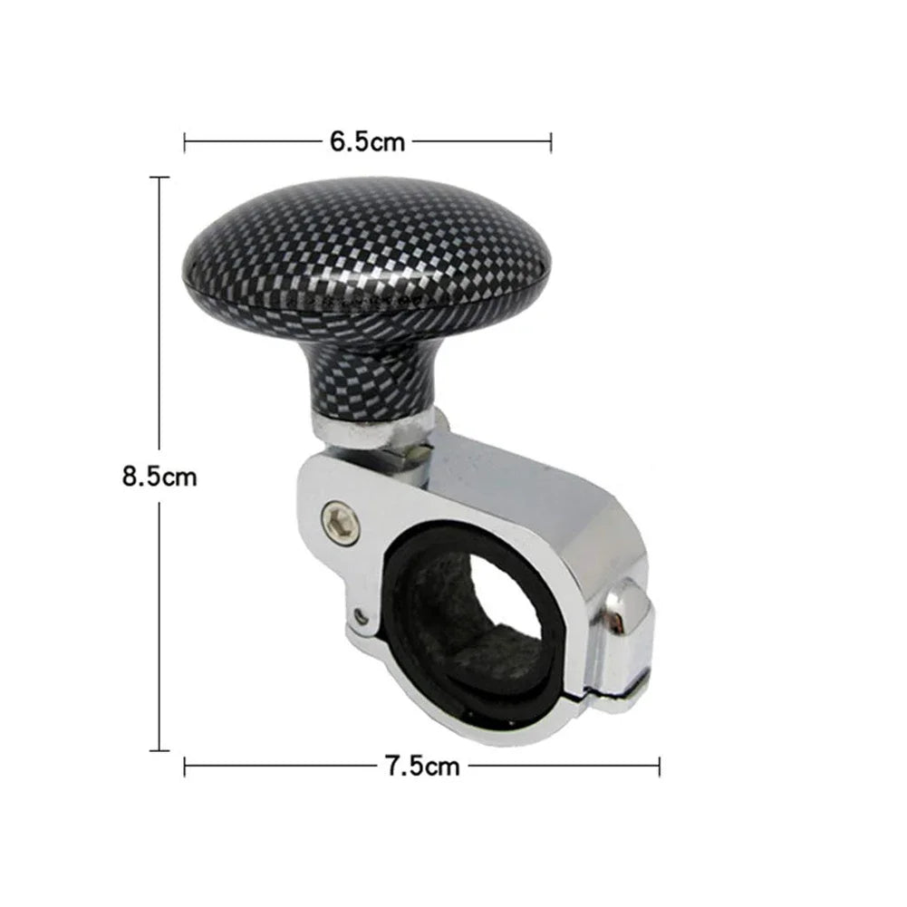 Carbon Fiber Steering Wheel Spinner Knob, Anti-Slip Booster