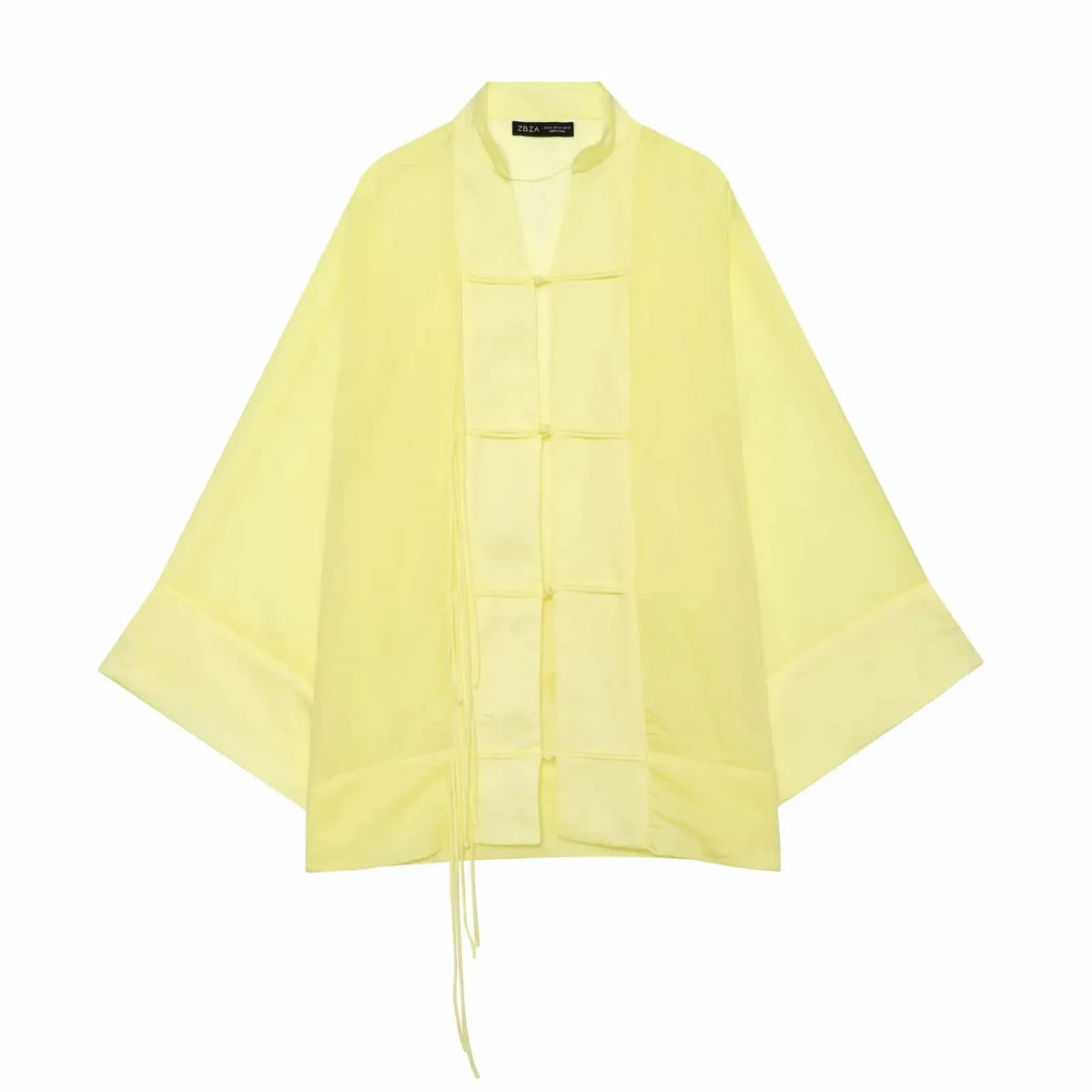Women's Sheer Button-Up Shirt - Loose Long Sleeve Casual Blouse - photo 7