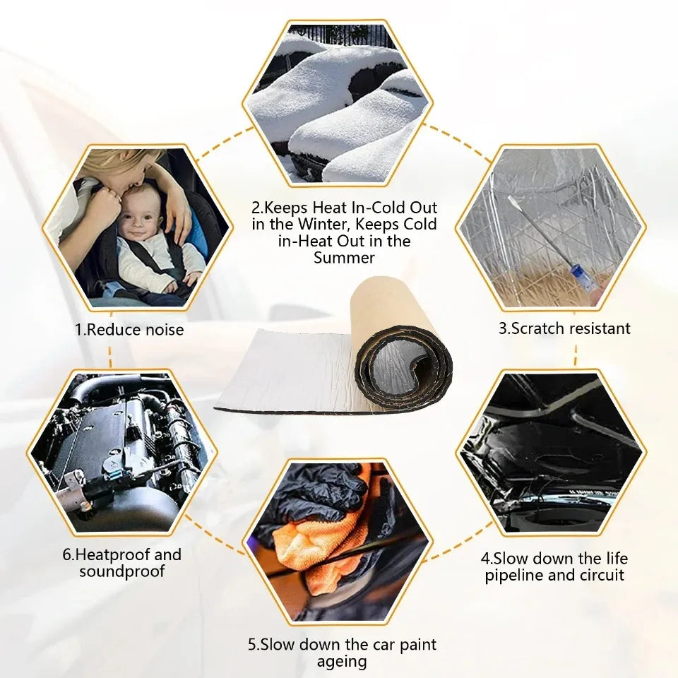 Car Sound Deadening Foil Foam Roll for Doors, Hood and Trunk - view 8