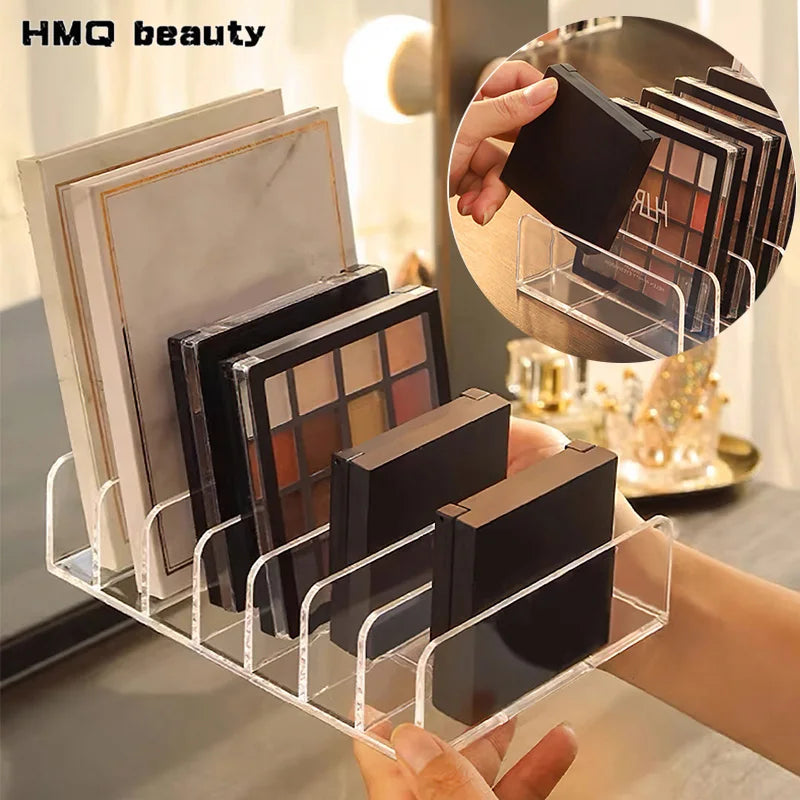 7-Compartment  Makeup Organizer Desktop Eye Shadow Palette Display Box Makeup Blush Cosmetics Shelf Make up Tools Storage Holder