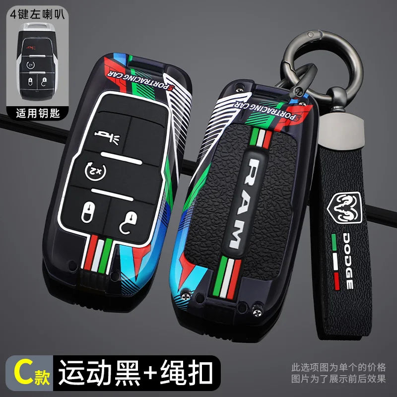 Zinc Alloy Key Fob Case Cover - Dodge RAM 1500-5500, TRX, Rebel