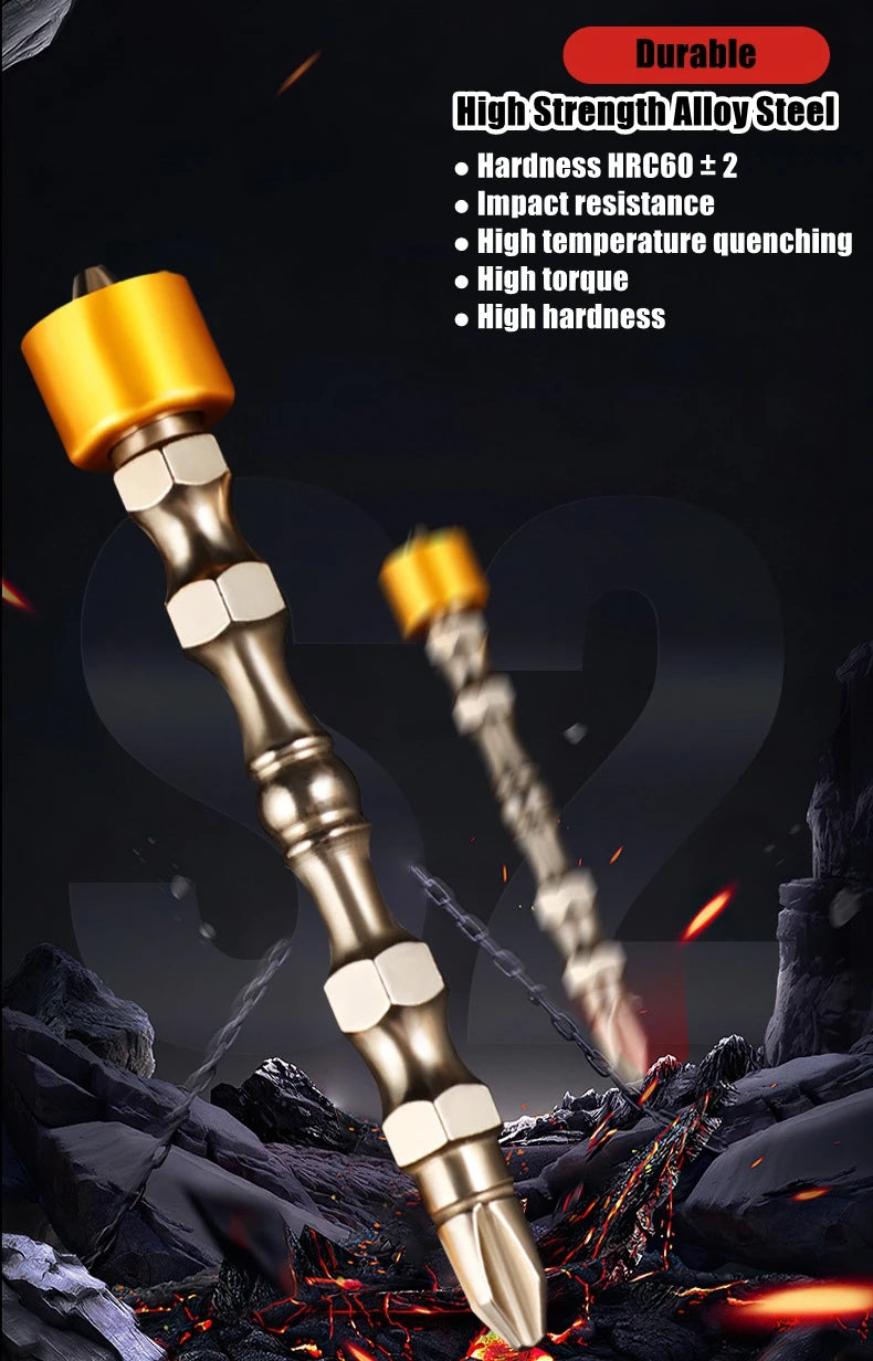 PH2 Hardness 65/110mm Screwdriver Bit Double Cross Head Hexagonal Handle Electric Screwdriver with Magnetic Ring Screwdriver Set