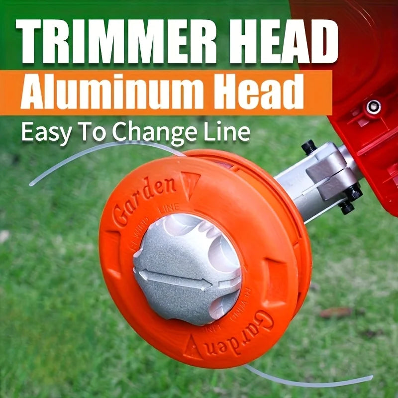 Universal M10 Aluminum Nylon Brush Mower Bump Spool Grass Trimmer 2 Lines Cutter Head Thread Line String Saw Strimmer Garden