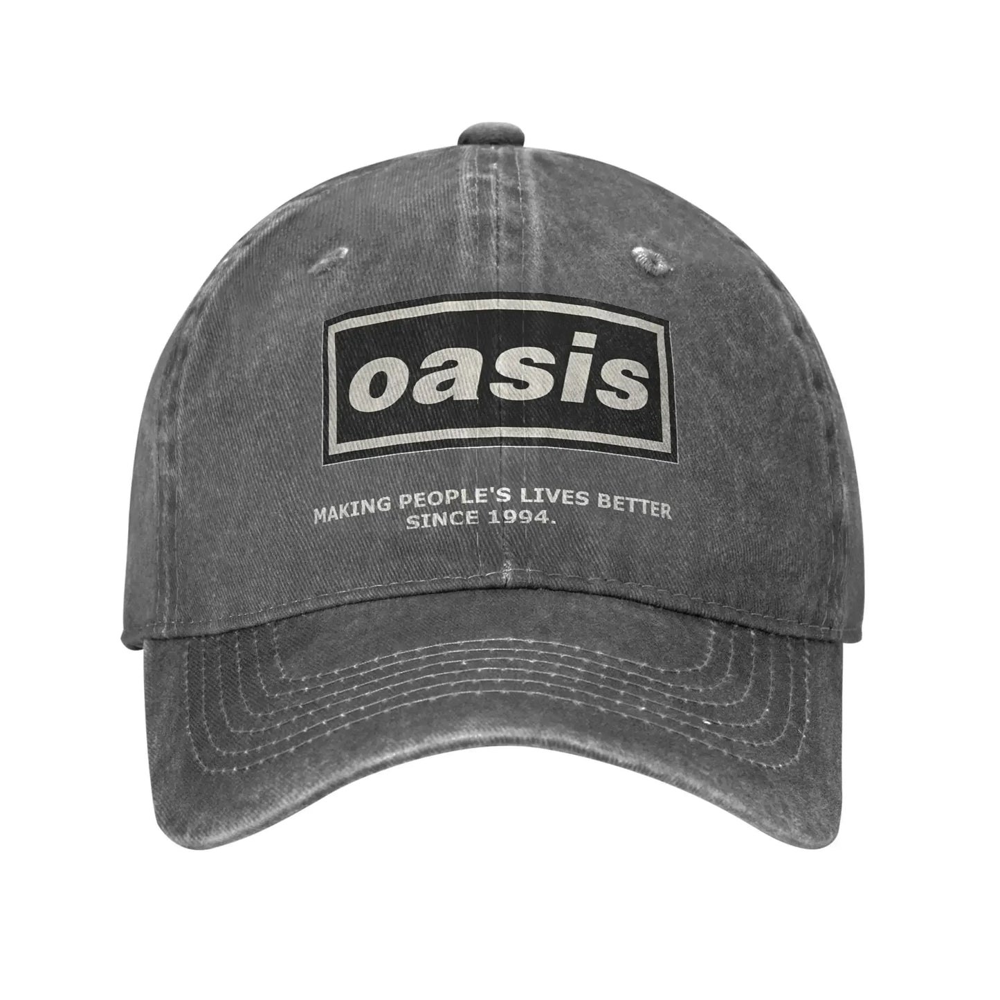 Oasi Band Logo Casual Baseball Cap Trucker Hot Sale Hiking Fishing Hip Hop Hats Fashion Men's Baseball Cap
