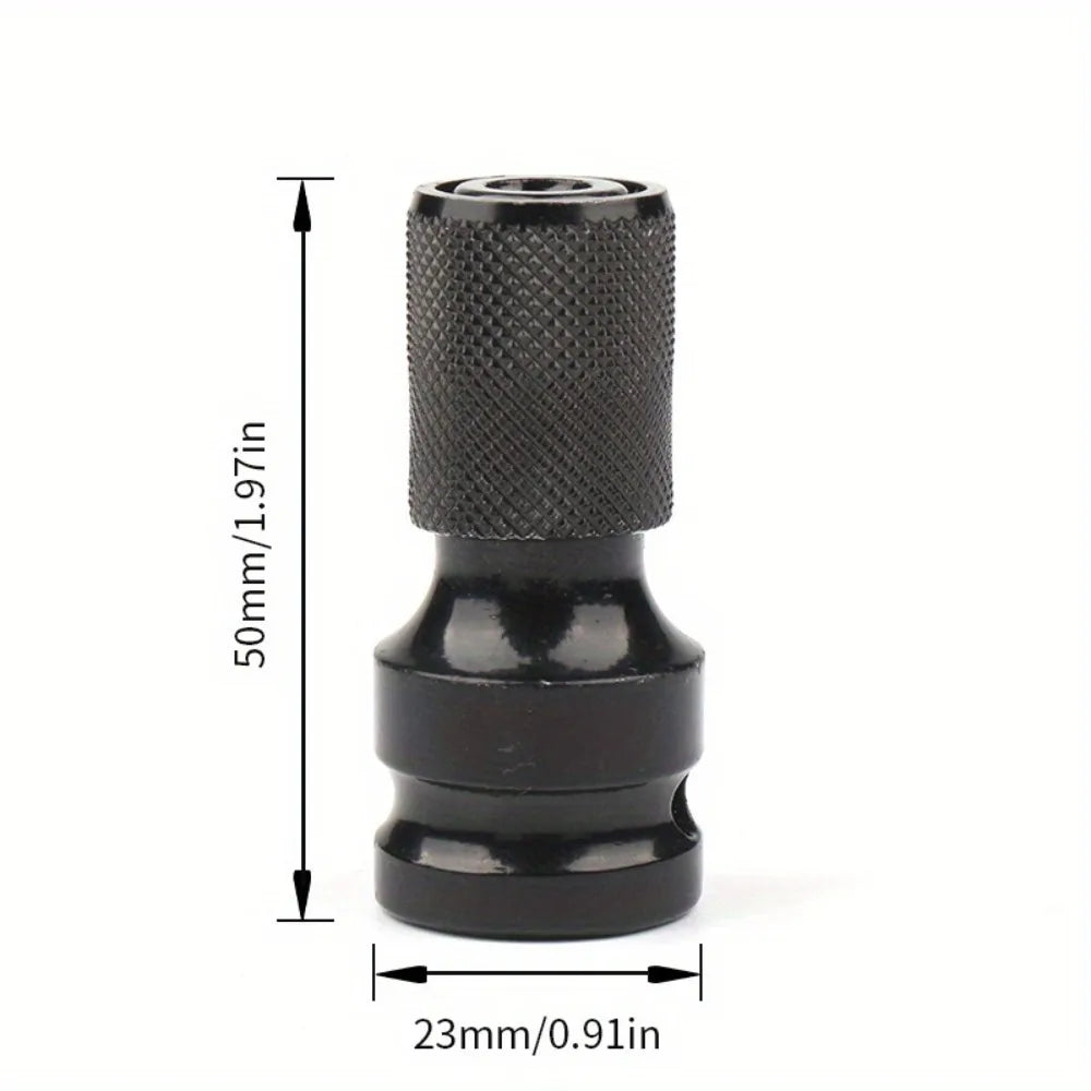 1pc Impact Wrench to Drill Adapter 1/2 to 1/4 Hex Converter Socket Extension Bit Holder for Electric Wrench and Power Tools