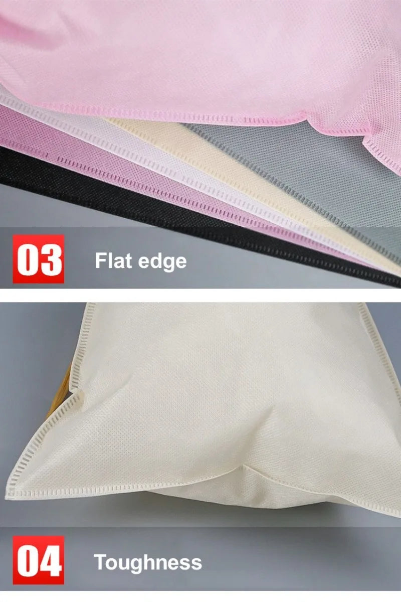 StoBag Non-woven Drawstring Bags Shoe Clothes Storage Fabric Portable Reusable Travel Organizer Pouches Custom Logo(Extra Fee)