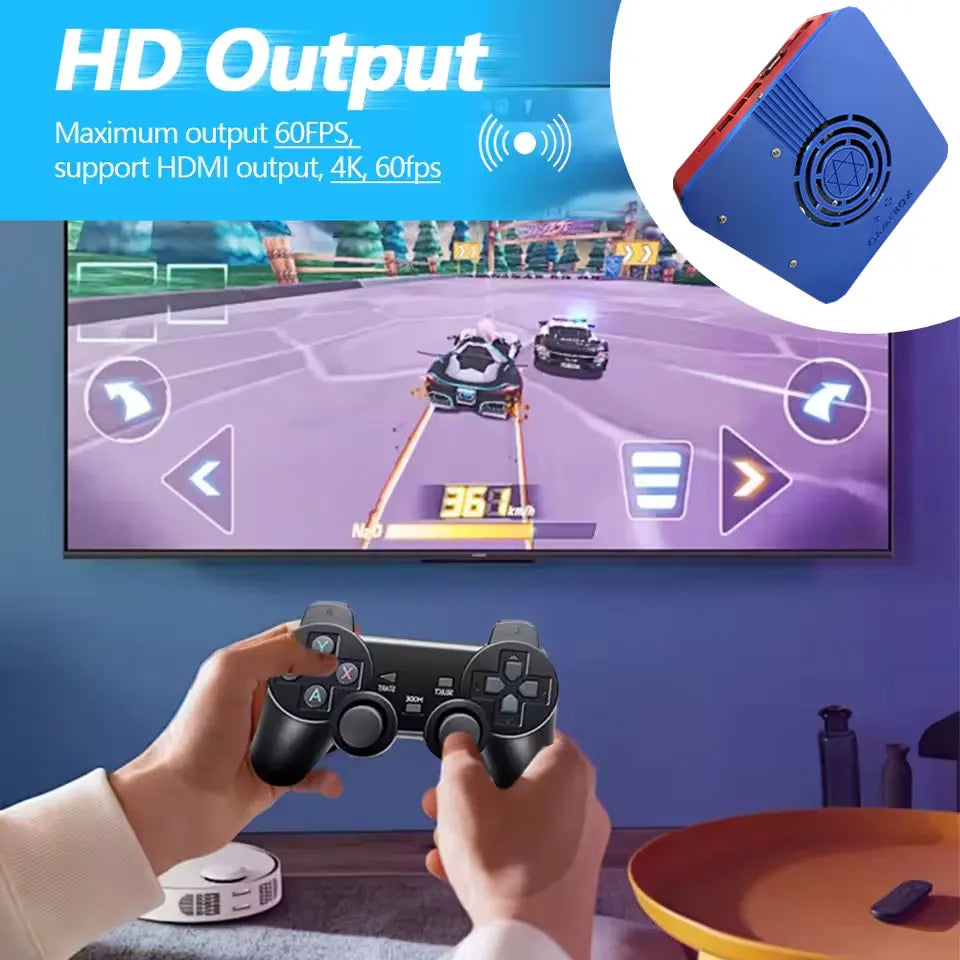 GD10 Dual-System Mini PC Console — i3 CPU, 4K HD, Plug-and-Play TV, Wireless Controller