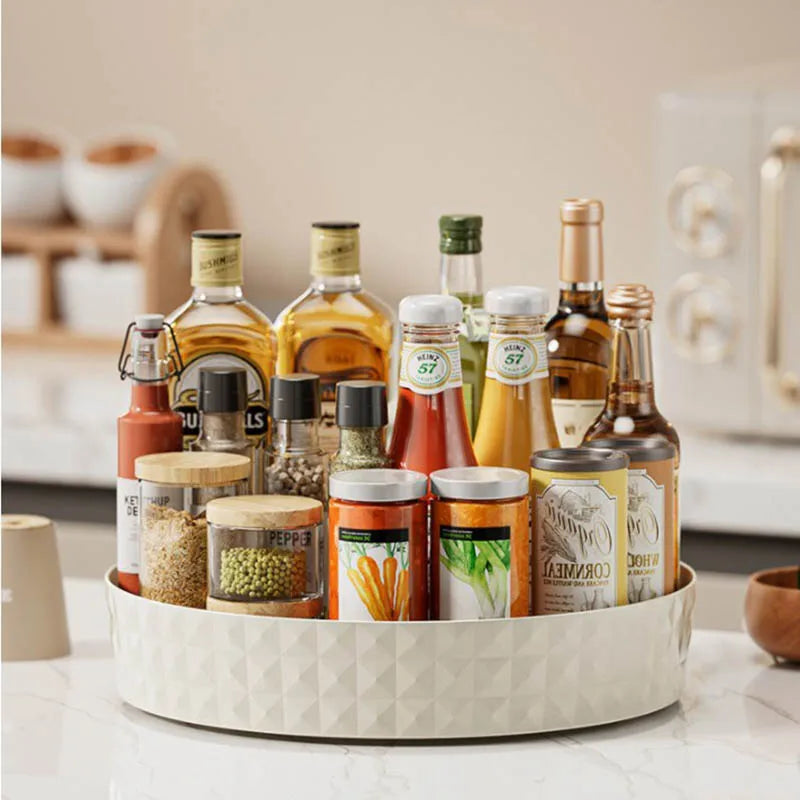 Rotating Spice Turntable - Space-Saving Lazy Susan for Kitchen or Dorm