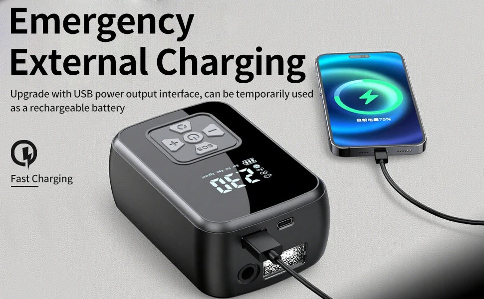 YIJU Car Air Pump Electric Portable Tire Inflator Intelligent Digital Tire Inflator For Car Motorcycle Bicycle Air Compressor