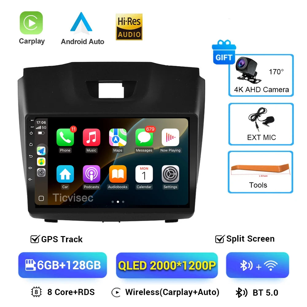Android 16 Car DVD Player For Chevrolet Holden S10 TRAILBLAZER COLORADO ISUZU DMAX GPS Radio Audio Multimedia Stereo carplay