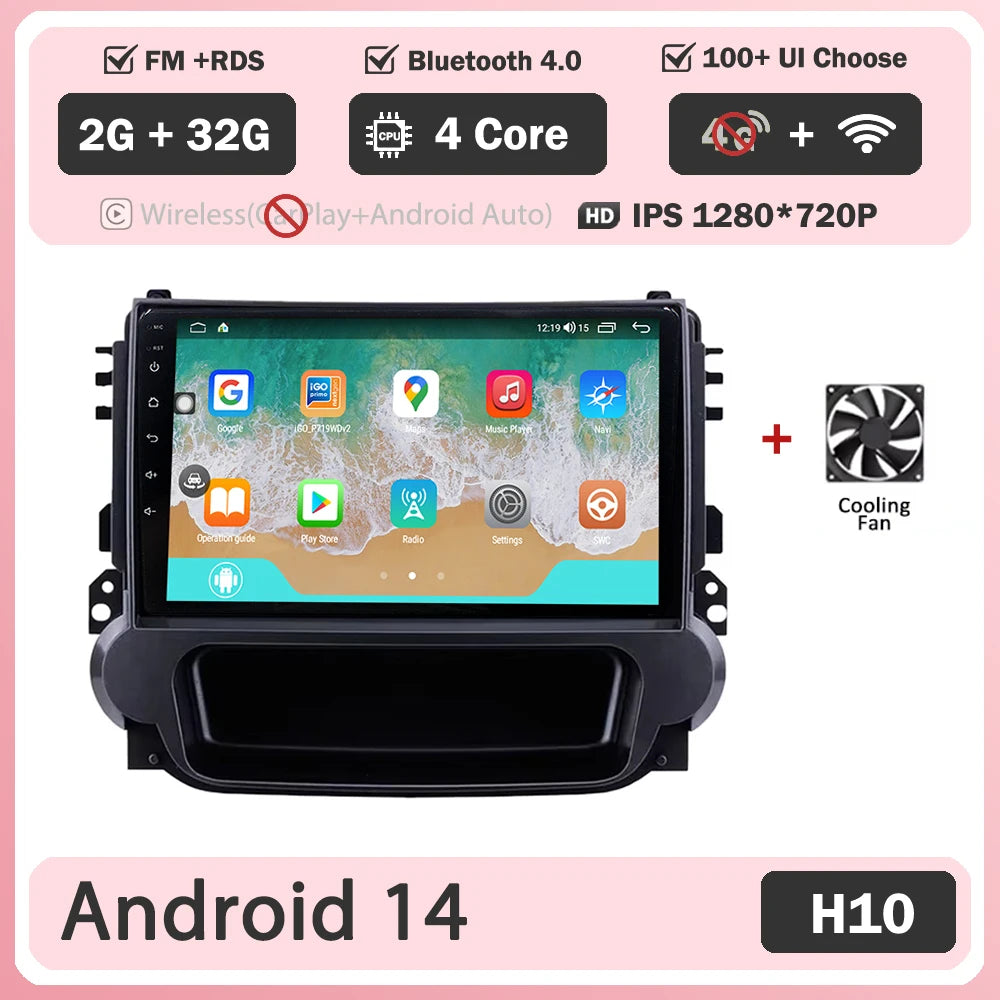Car DVD Auto Radio Android 16 For Chevrolet Malibu XL 2012 2013 2014 2015 Multimedia Player GPS Navigation Stereo Head Unit BT