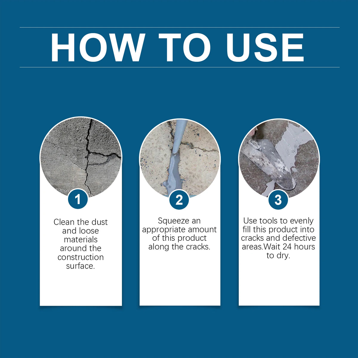 Concrete Crack Filler & Roof Waterproof Leak Repair Sealant