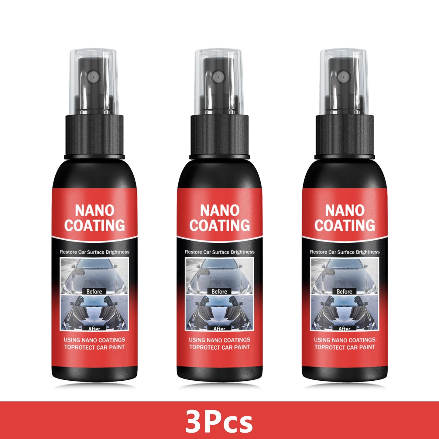 Car Nano Coating Brightening Cars Paint Kit - Professional Auto Polishing Tool, High Gloss Car Paint Scratch Repair Protection