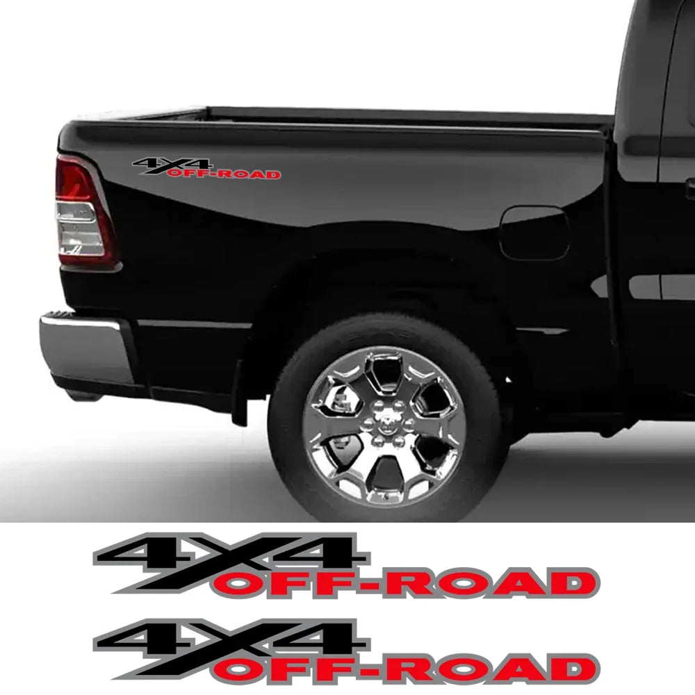 2Pcs 4X4 Off Road Stickers Car Graphics Decor Decal For Ford F150 Chevrolet Silverado GMC Sierra Dodge Ram Isuzu Dmax Pickup