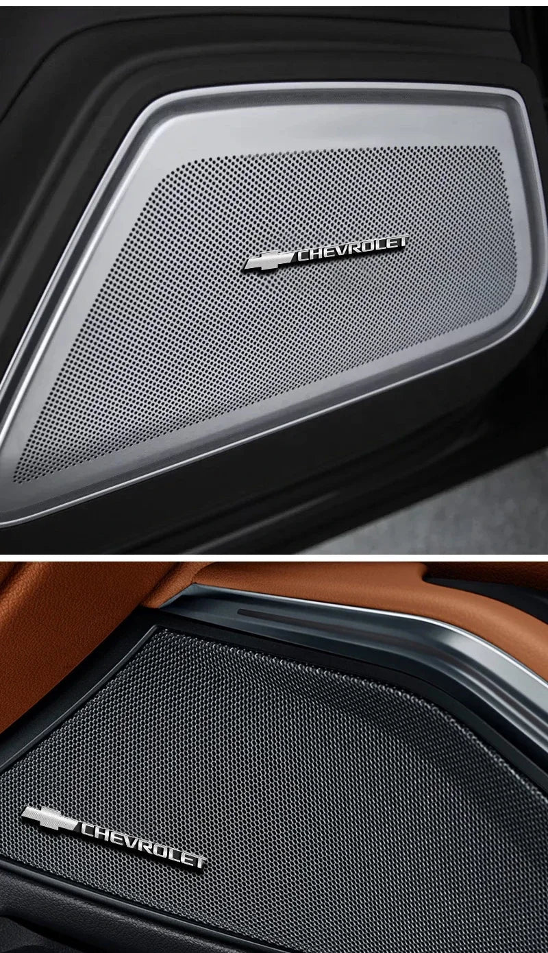 Chevrolet 3D Aluminum Sticker Decal Fit For Chevrolet Silverado Impala Malibu Equinox Cruze Camaro Blazer Spark Aveo TrailBlazer