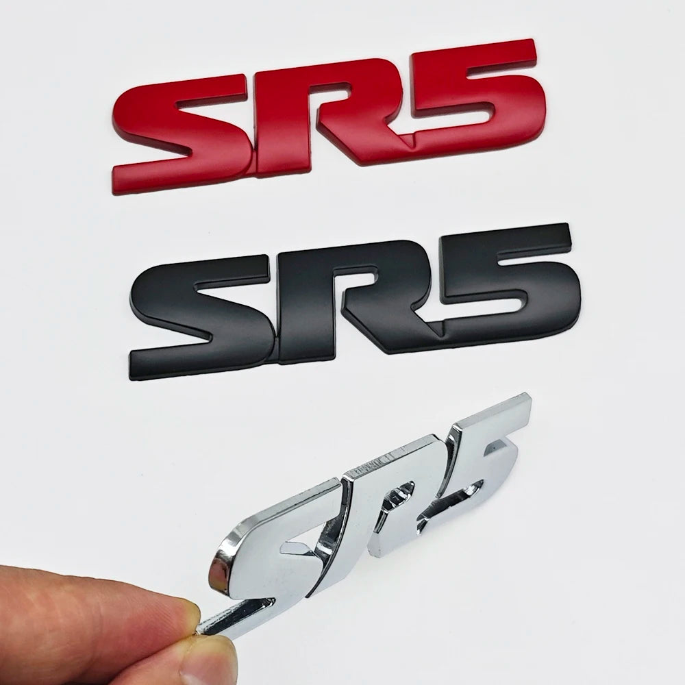 3d Metal Letters Logo SR5 Emblem Car Fender Door Side Badge SR5 Sticker for Toyota Tundra Hilux Tacoma 4runner SR5 Acessories