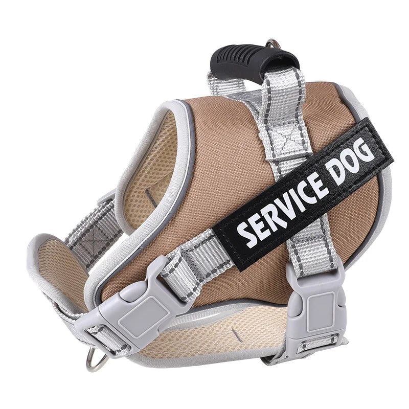 Service Dog Chest Harness No Pull Dog Hook Suitable Large Dog Vest Style Walking Rope Control Dog Strap Accessories Prevent Loss