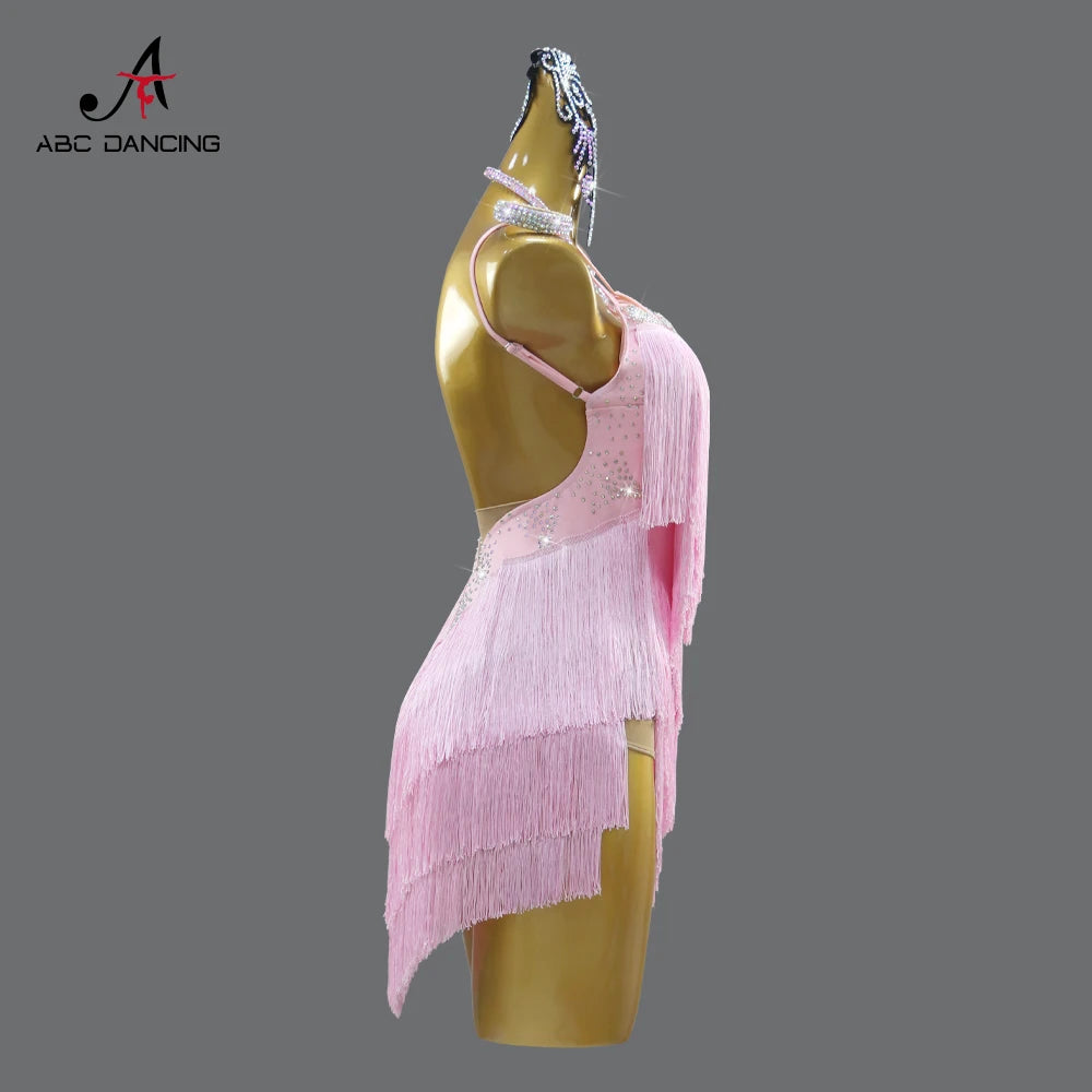 Elegant Latin dance practice dress with skirt