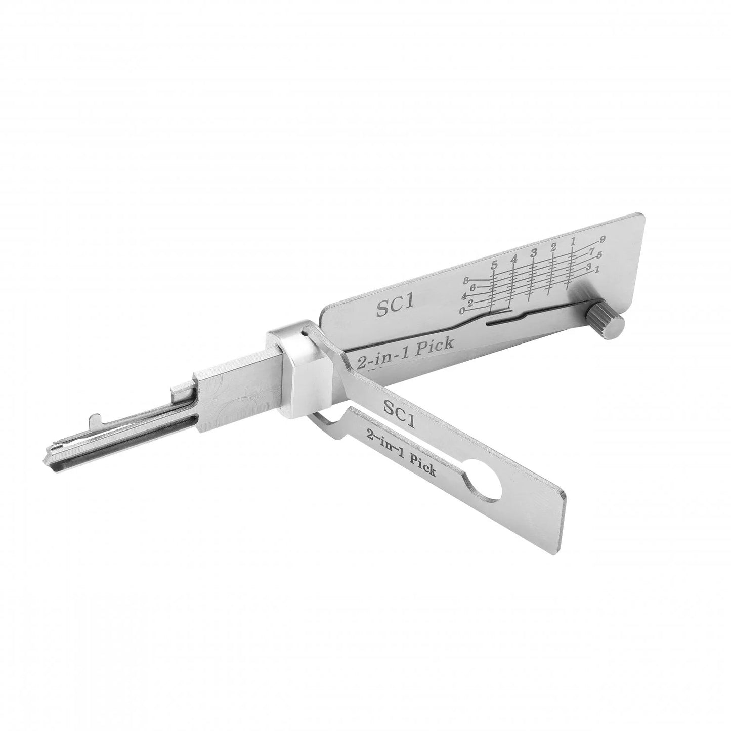 1-6Set Lishi 2 in 1 Unlock Decoder Pickup Kit Unlock Tool Key Decoder Precision Hook Door Maintenance and Repair