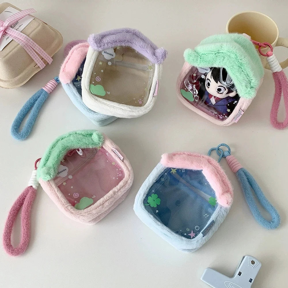 Cartoon Plush Diaper Bag Student Dollhouse Storage Bag Anime Doll Cotton Doll Display Hanging Bag Pain Bag