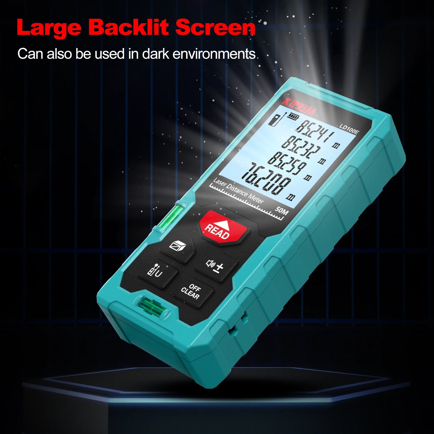 Kiprim Laser Rangefinder 50M 70M 100M Mini Laser Measurement Tool Laser Tape High Accuracy Multiple Measurement Functions