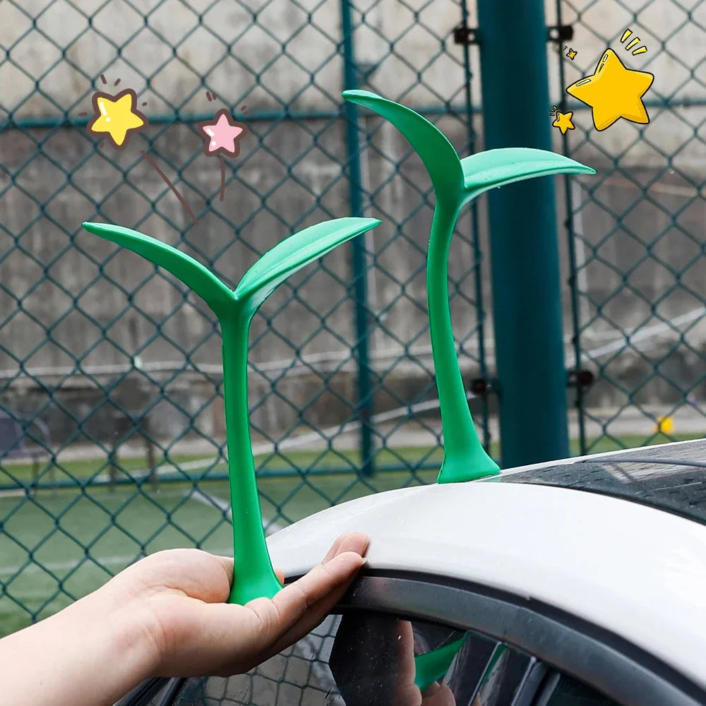 Car Ornaments 3D Car Roof Decoration Stickers Bean Sprout Seedlings Flower Bud Tentacle Ornament Exterior Decorative Accessories