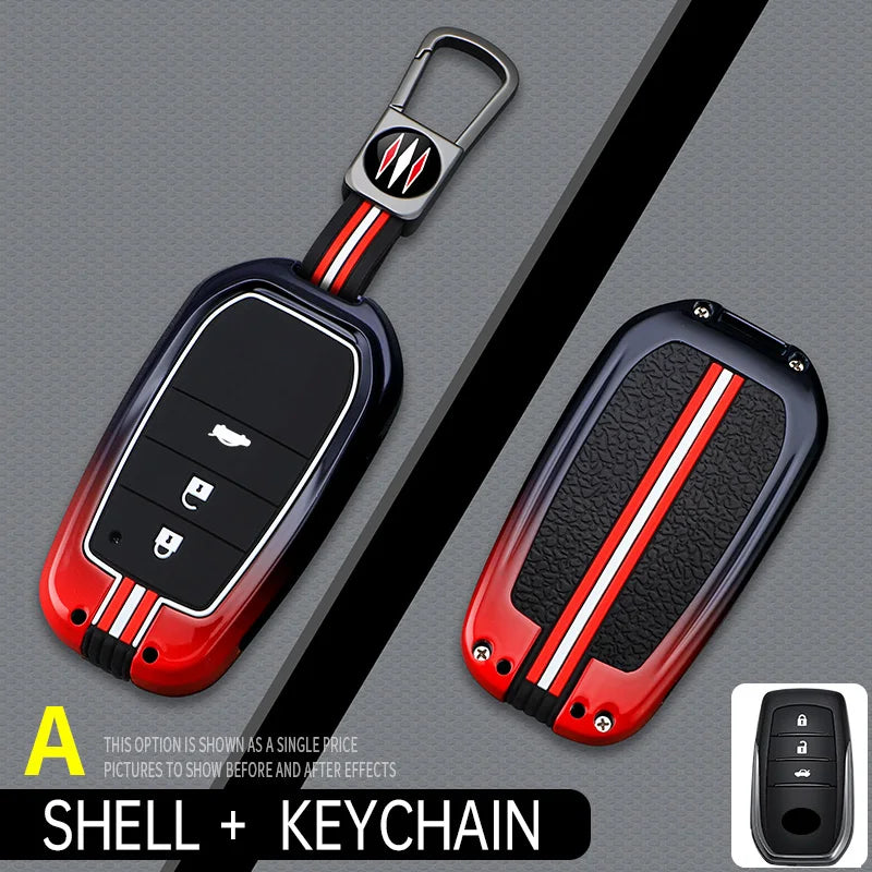 Car Key Case Cover For Toyota CHR Hilux Fortuner Land Cruiser 200 Camry Corolla Crown RAV4 Highland,Car Interior Accessories