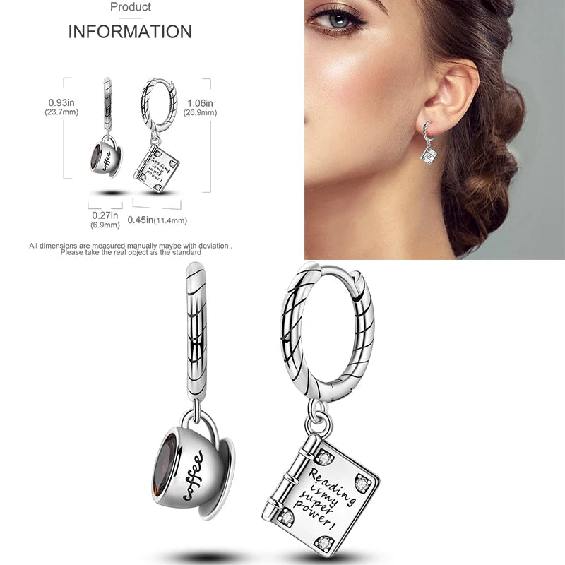 Sparkling Gold Woman Hoop Earrings 925 Sterling Silver Butterfly Colored Zirconium Earrings for Women Jewelry Anniversary Gift