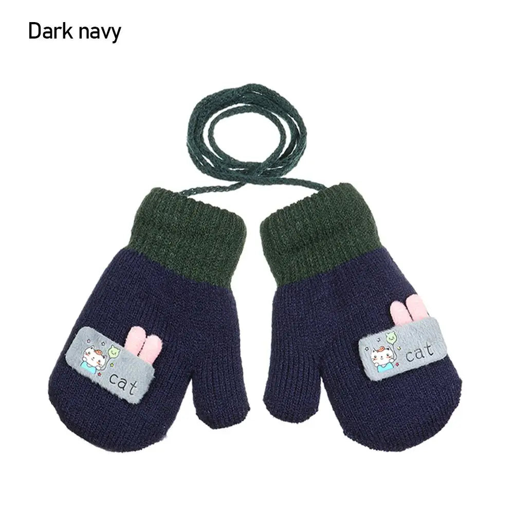 Toddler Rope Knit Mittens - Thick Cute Winter Gloves Ages 1-3 - photo 11