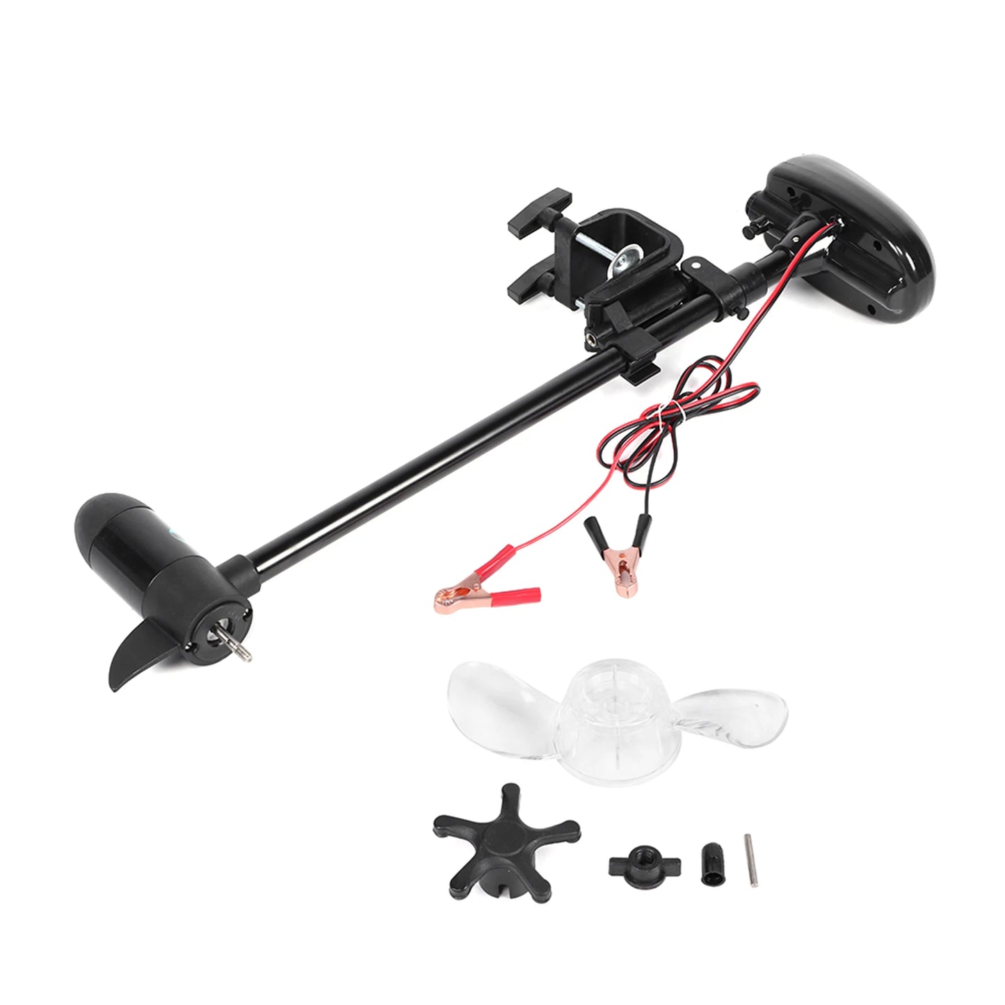 12V 18lbs Brushed Multi‑Gear Electric Mount Trolling Motor with Propeller for Inflatable Boat Boat Engine Mount Trolling Motor