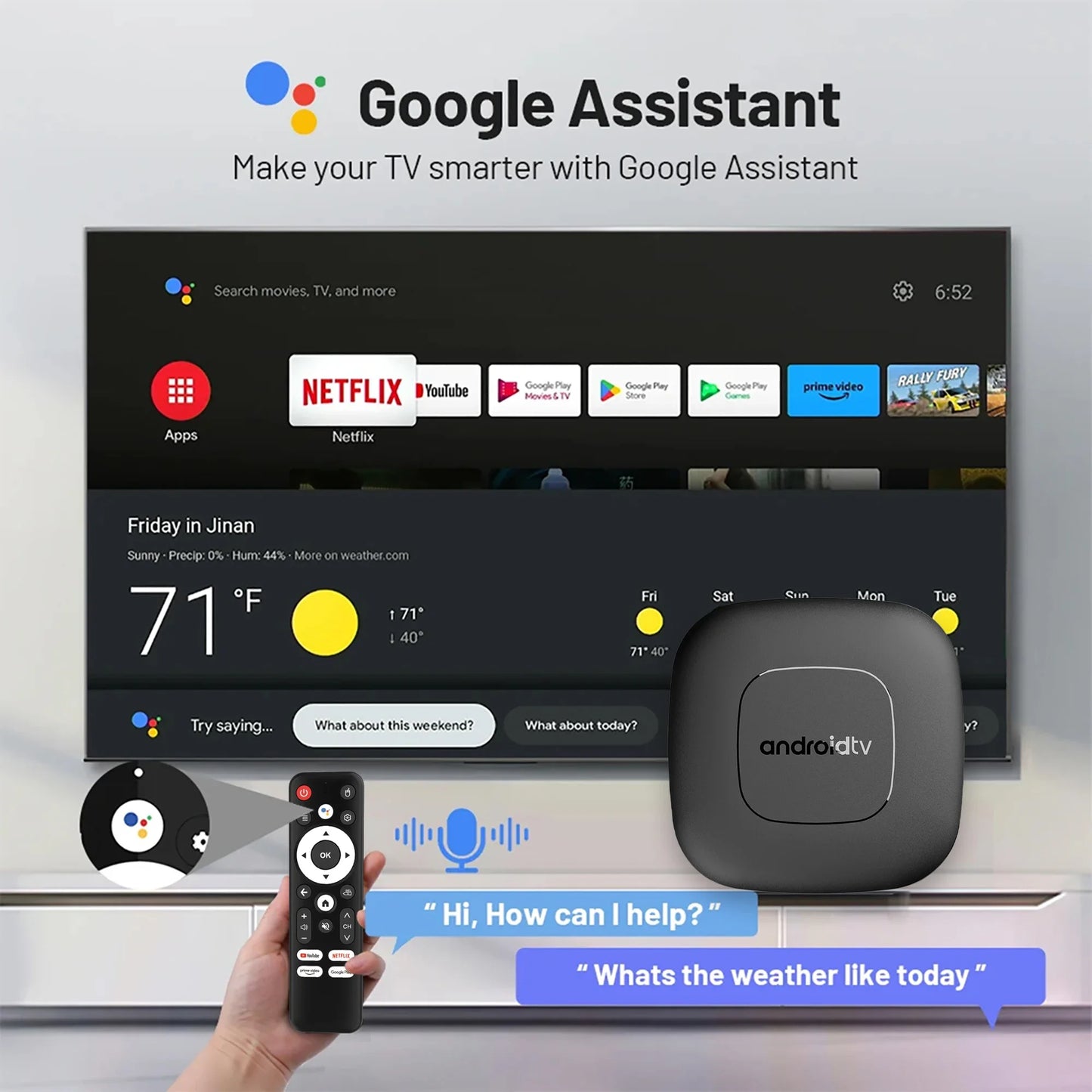 2026 mortal T1 Android16 Smart Home Theater TV Box Rockchip RK3518 Support Bluetooth5.4 Google Assistant Streaming Player WiFi 6