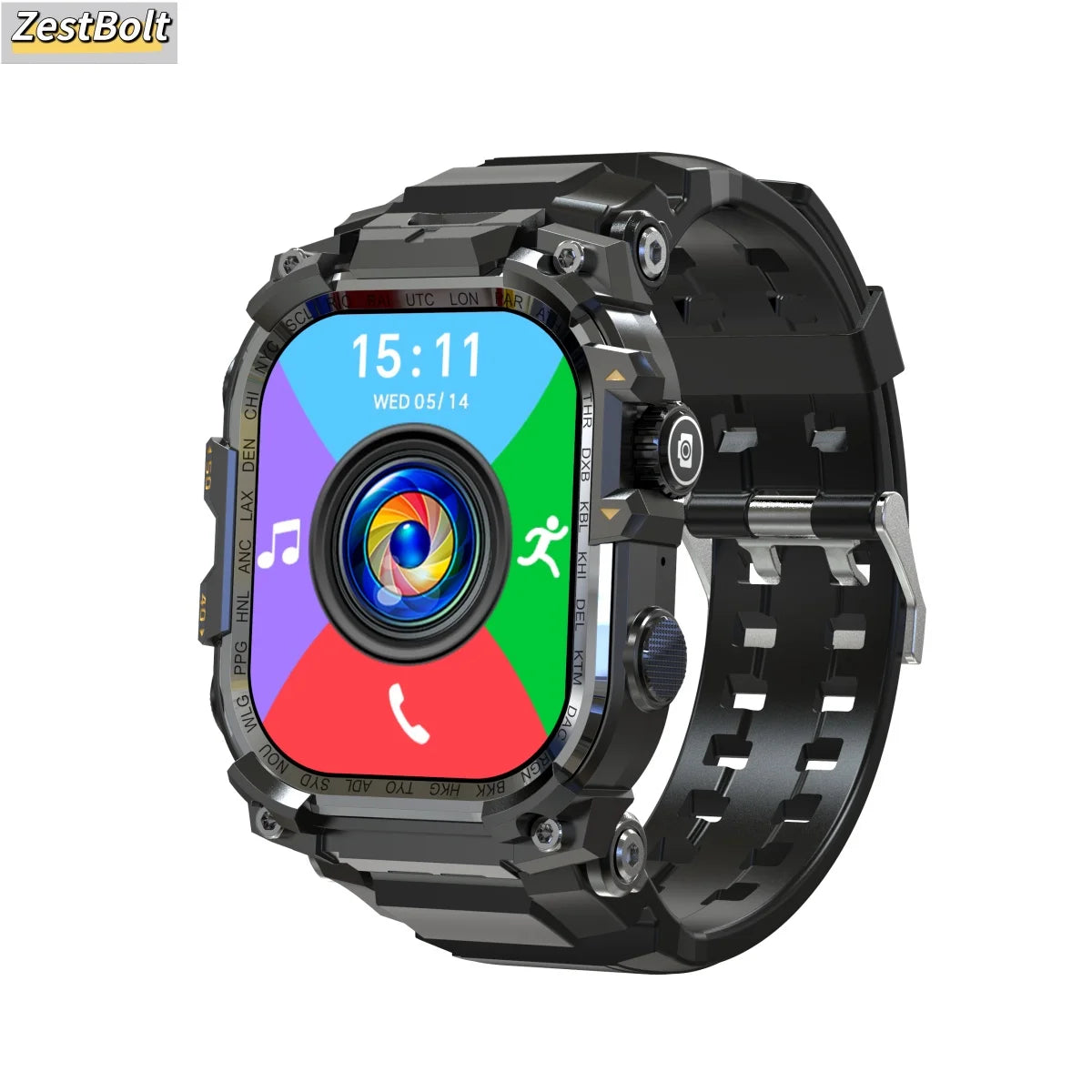 Q888 Smart Watch 4G SIM Full Network Android 10.0 OS GPS WiFi 2.06-inch Rotating Camera 32GB RAM 256GB Storage Latest Model